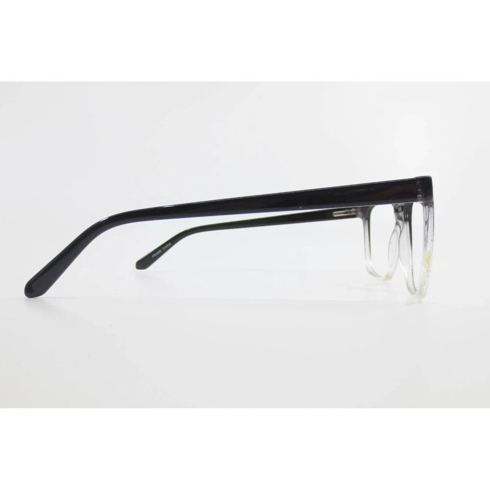 MP 8101 Black Fade Square Eyeglass Frames 54-17-145 Gradient Clear Bottom